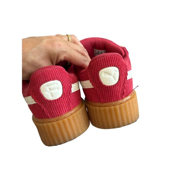 FENTY BY PUMA Red Platform Textured Sneakers Size 7.5 - Picture 5 of 8